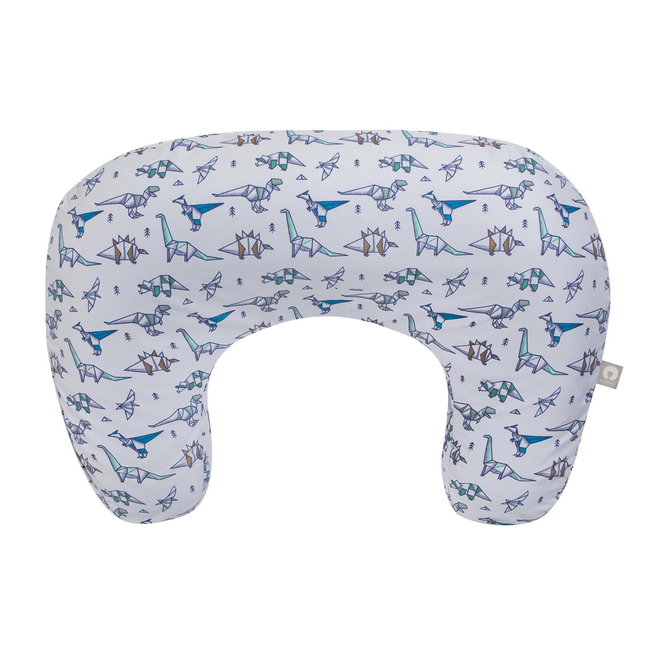Boppy Nursing Pillow - Ergonomic Bottle & Breastfeeding Pillow with High, Firm, Large Area, Water-Repellant with Washable Cover;  Baby Safety Alliance Verified - Gray Geo Dinos