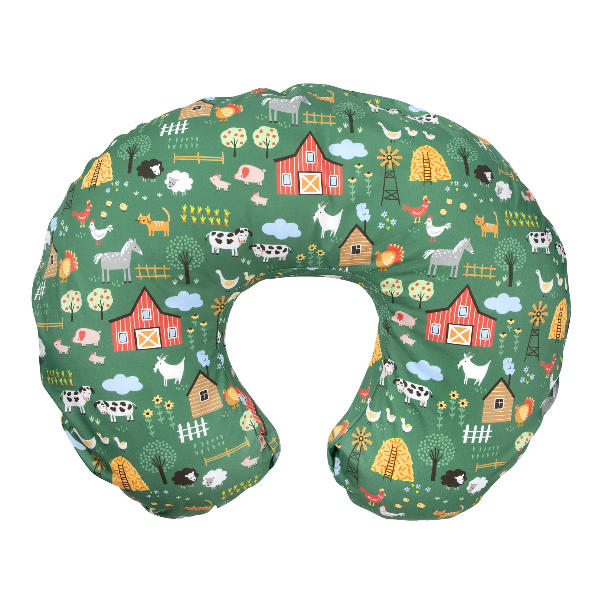 Boppy Nursing Pillow Original Support, Green Farm, Ergonomic Nursing