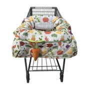Boppy Shopping Cart & High Chair Cover, Farmers Market Veggies, Carrot Toy, Machine Washable, 6-48 Months