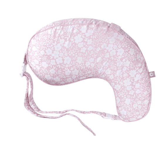 Boppy Uplift Nursing Pillow - Wedge Bottle & Breastfeeding Pillow to Reduce Spit-Up and Reflux Symptoms, with Body-Inclusive Opening And Adjustable Belt - Pink Frost Floral