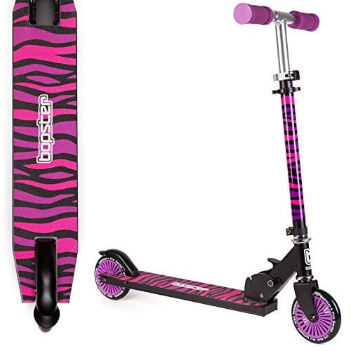 Bopster 2 Wheeled Folding Scooter - Purple Zebra Stripes