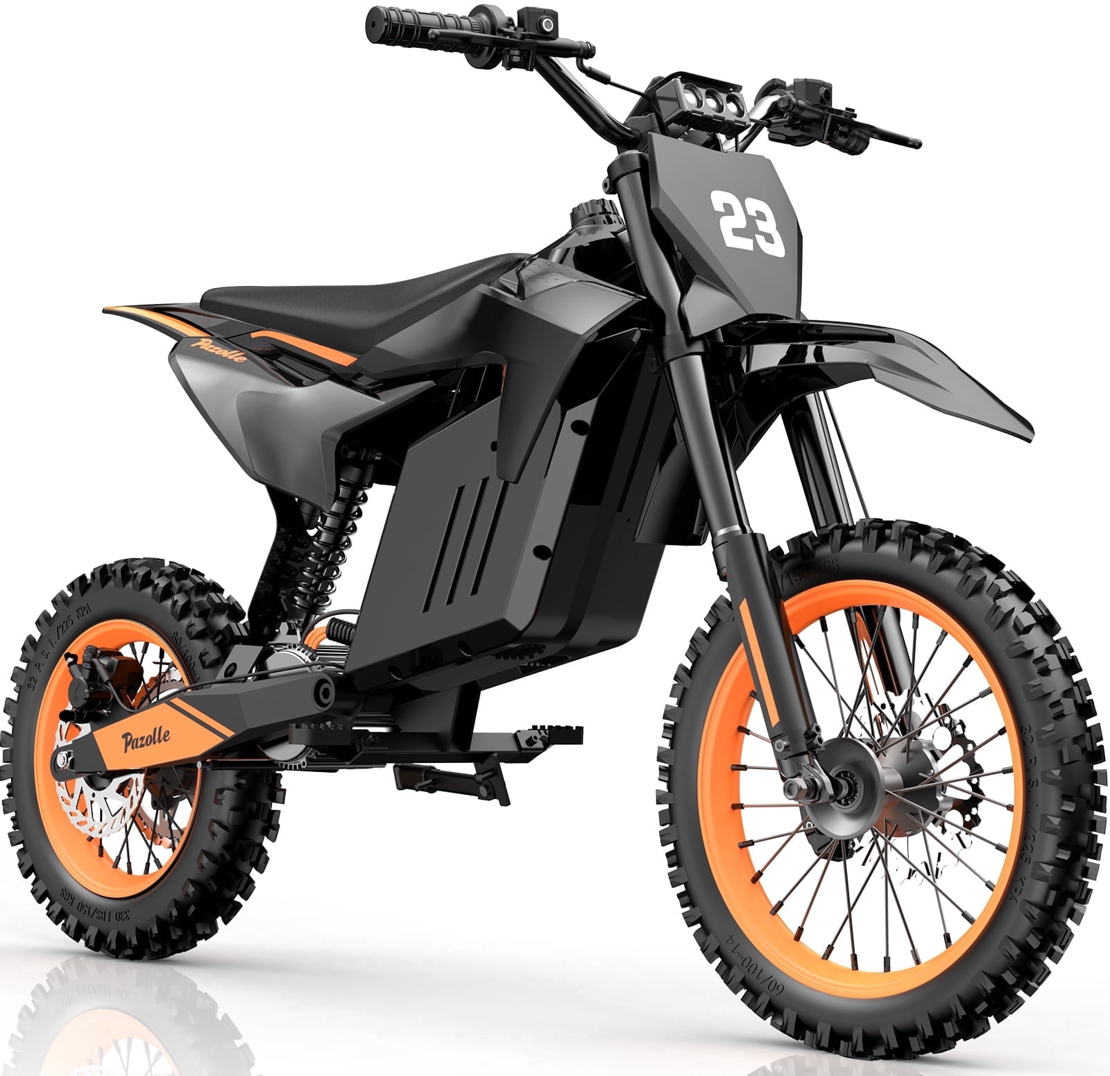 Bopzin 3000W Electric Dirt Bike for Teens,48V 30AH Removable Battery,up to 37MPH & 60Miles,14"/12" Knobby Tires Mountain Bike UL2849