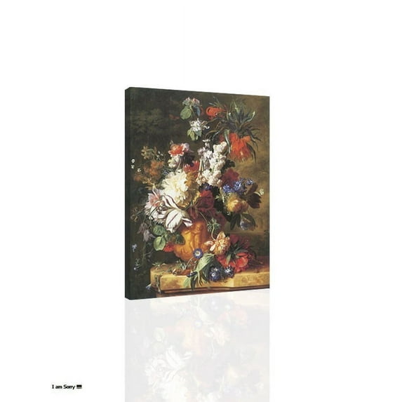 Boquet Of Flowers In An Urn - CANVAS OR FINE PRINT WALL ART
