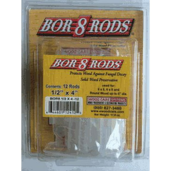 Bor 8 Rods Pack of (12) 1/2" x 4"