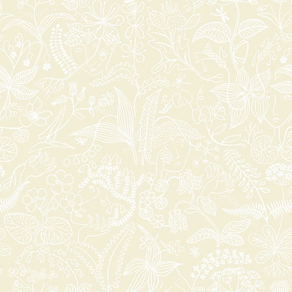 Boråstapeter Grazia Beige Floral Silhouette Wallpaper