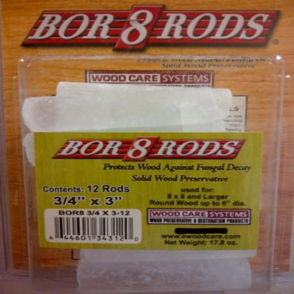 Bor8 Rods 3/4" x 3" Borate Rods (12 pack)