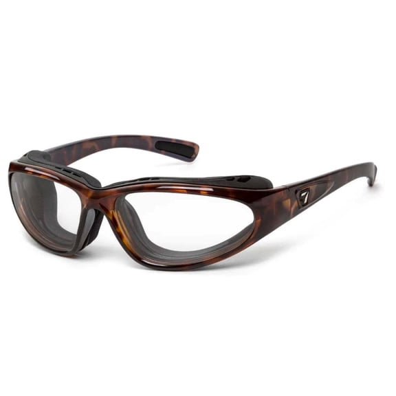 7eye Bora Blue Light Blocking Computer Glasses, UV400, Yellow Lenses, Dark Tortoise