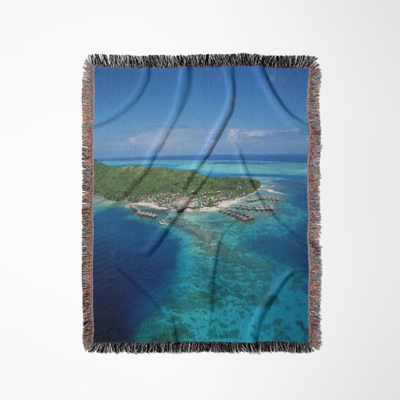 Bora Bora Lagoon Resort, French Polynesia - Oc13 Dpb0027 - Douglas Peebles, Woven Blanket