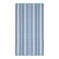 thumbnail image 1 of Bora Bora Oversized Beach Towel, 100% Cotton, Poolside Lounging, Soft, Absorbent, Quick Dry, Medium weight, Cotton Terry, Stitch Stripe Pattern Towels , 2PC Set, Aqua Sky by Blue Nile Mills, 1 of 3