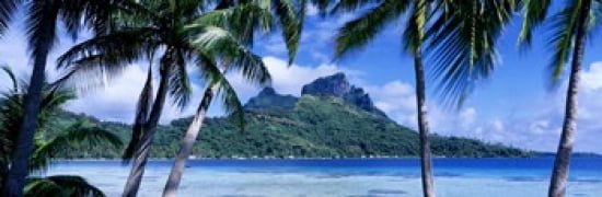 Bora Bora Tahiti Polynesia Canvas Art - Panoramic Images (36 x 12)