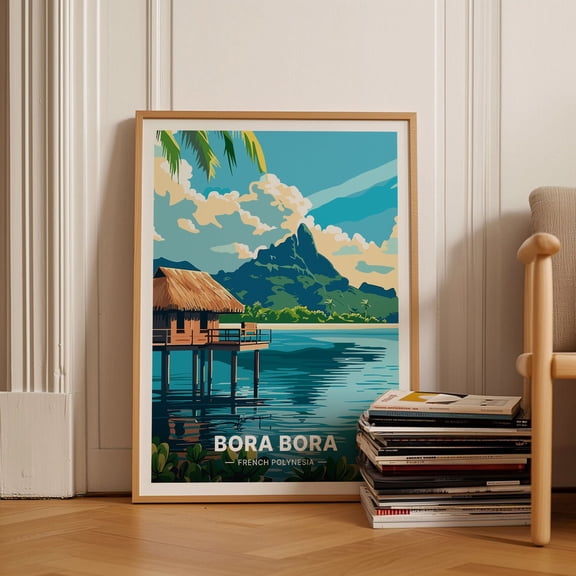 Bora Bora Travel Poster French Polynesia Wall Art C201023
