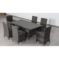 thumbnail image 1 of Bora Bora Two-Tone Wicker Rattan Dining Set in Charcoal Cushion, 1 of 5