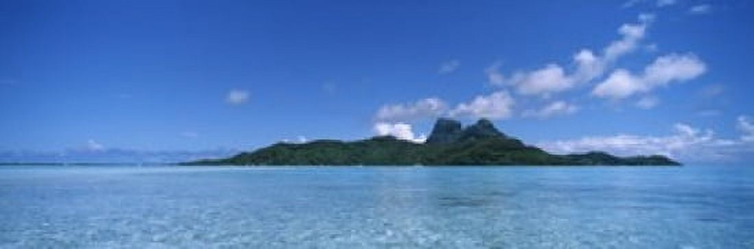 Bora Bora from Motu Iti Society Islands French Polynesia Canvas Art - Panoramic Images (18 x 6)