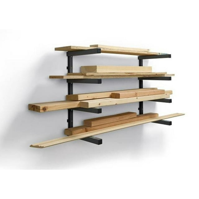 Bora Portamate Wall Mounted Storage Rack 4 Level Black/gray
