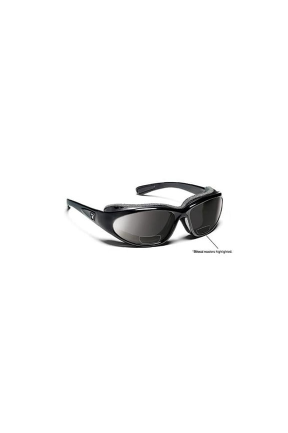 Bora Sharp View Gray Plus 2.50 Reader Sunglasses- Glossy Black - Medium & Extra Large