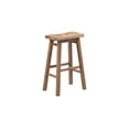 thumbnail image 1 of Boraam Sonoma Bar Height Backless Saddle Wood Kitchen Bar Stool, Barnwood Wire-Brush Finish, 1 of 6