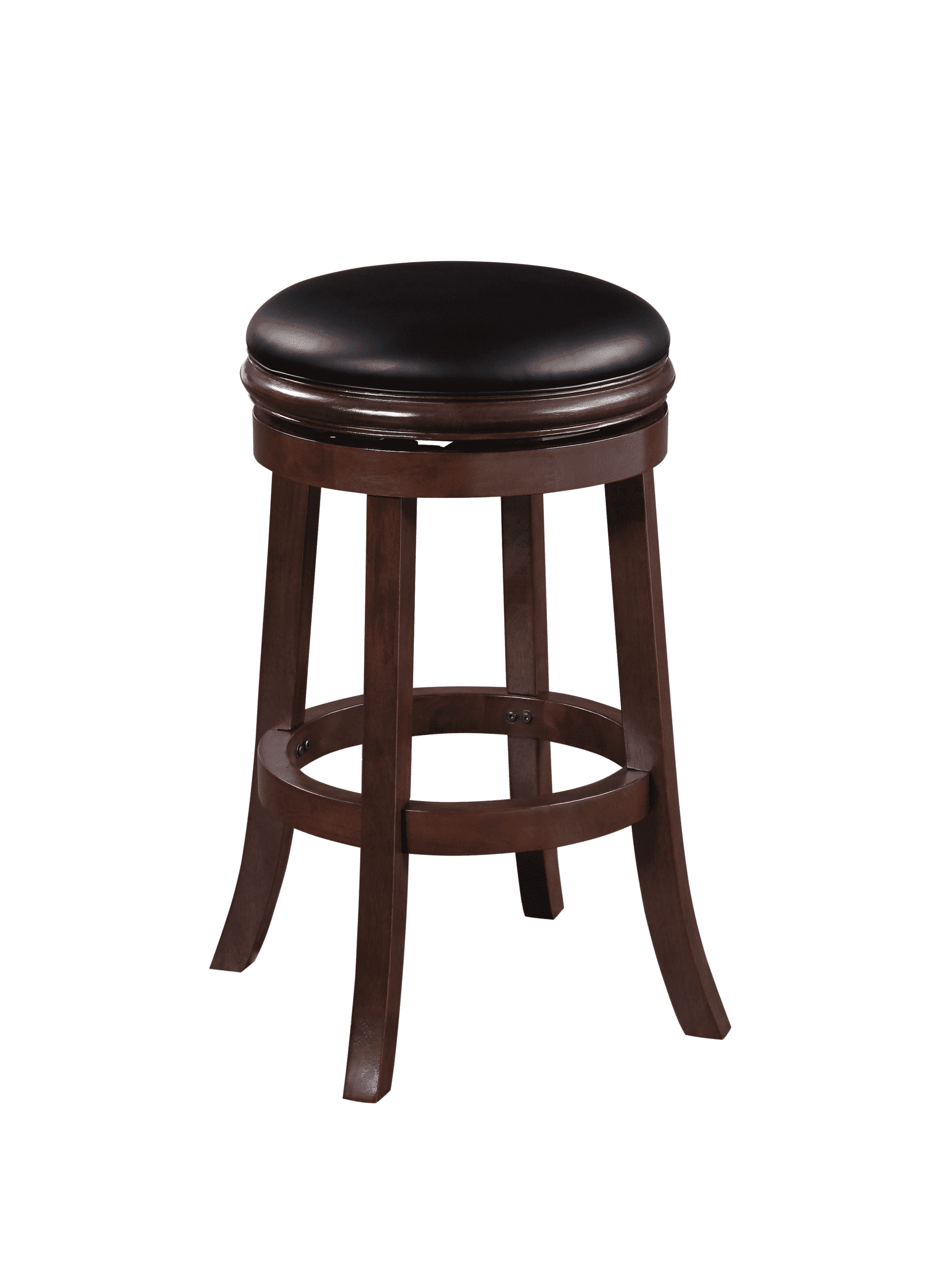 Boraam 29 Inch Backless Wood Swivel Bar Stool with Cappuccino Finish