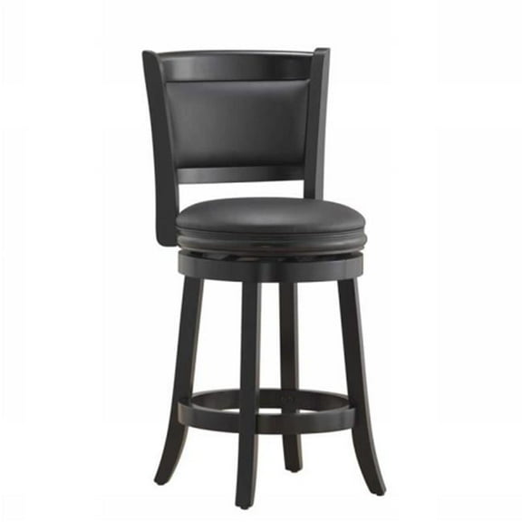Boraam Augusta 24 Inch Fixed Seat Counter Stool - Black Finish