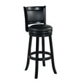 thumbnail image 1 of Boraam Augusta 34-inch Bar Height High Back Swivel Wood Bar Stool, Black Finish, 1 of 7