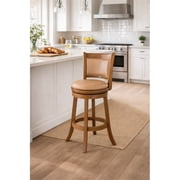 Augusta Bar Height Kitchen Swivel Bar Stool - Chestnut Wire-Brush