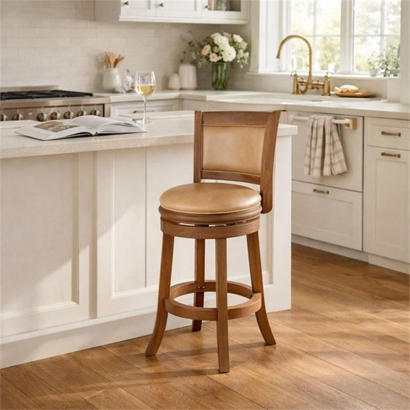 Boraam Augusta Swivel Counter Stool - Maple Wire-Brush