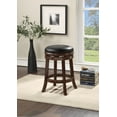 thumbnail image 1 of Boraam Backless Counter Height Wood Swivel Kitchen Bar Stool, Cappuccino Finish, 1 of 4