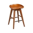 thumbnail image 1 of Boraam Bali 24" Backless Wood Swivel Counter Stool, Walnut, 1 of 8