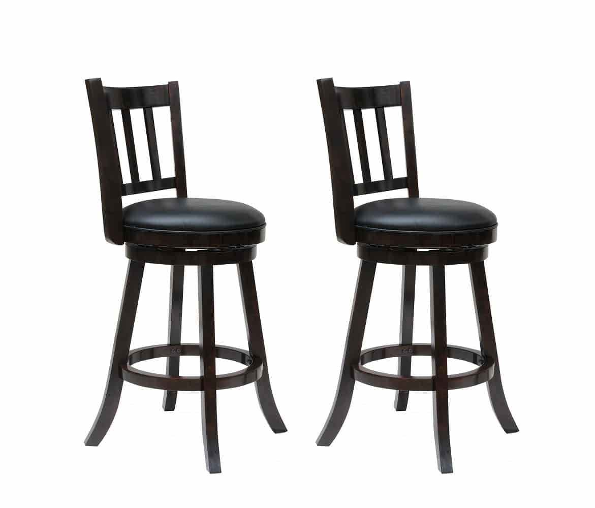 Boraam Bloomington 24" Swivel Counter Stool Cappuccino Set of 2