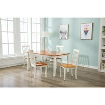 Boraam Bloomington 5-Piece Dining Room Set - Cream/Honey Oak Finish