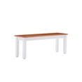 thumbnail image 1 of Boraam Bloomington Bench in Cream/Honey Oak, 1 of 2