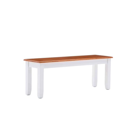 Boraam Bloomington Bench in Cream/Honey Oak