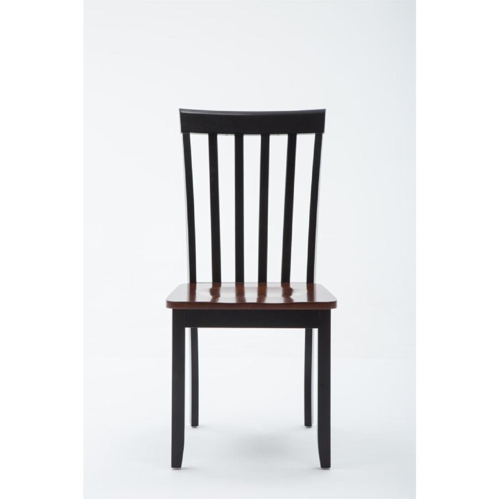 Boraam Bloomington High Back Wood Dining Chairs, Set of 2, Black/Cherry