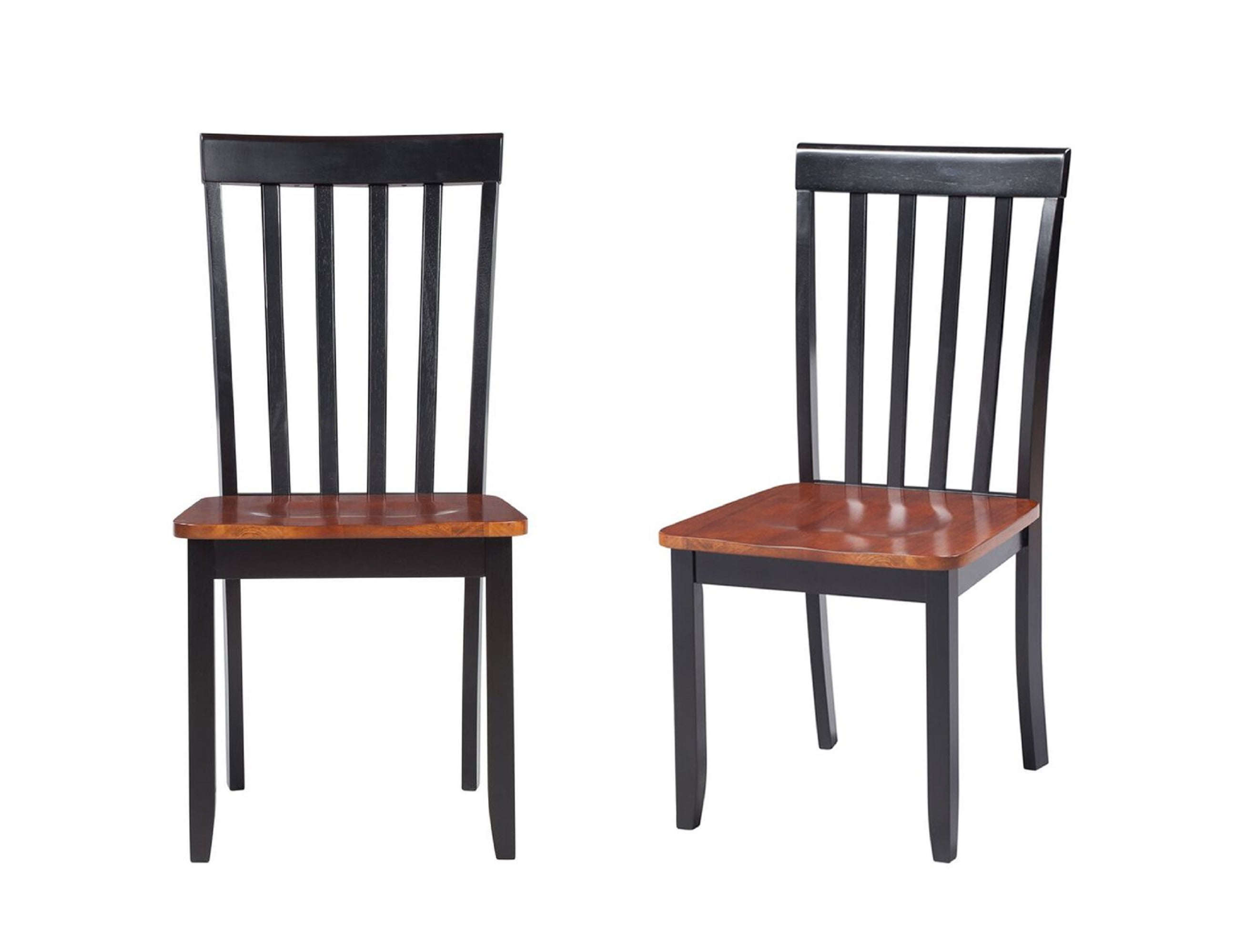 Boraam Bloomington High Back Wood Dining Chairs, Set of 2, Black/Cherry Finish
