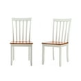 thumbnail image 1 of Boraam Bloomington High Back Wood Dining Room Chairs, Set of 2, Cream/Honey Oak Finish, 1 of 7