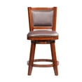 thumbnail image 1 of Boraam Broadmoor Counter Height Swivel Wood Kitchen Bar Stool - Cherry Finish, 1 of 4