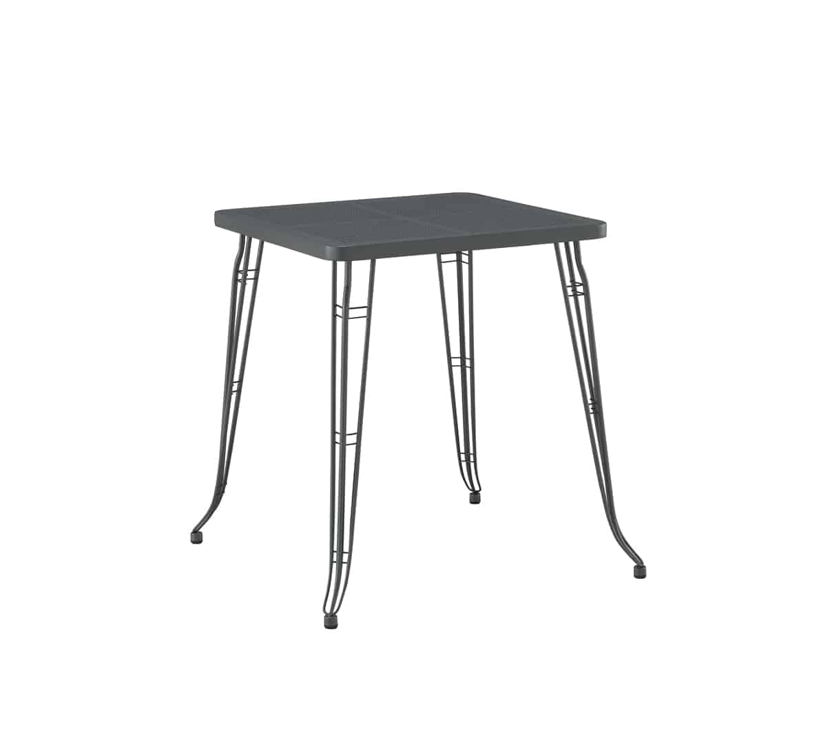 Carson Gray Steel Square Bar Height Pub Table
