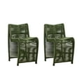 thumbnail image 1 of Boraam Set of 2 Green Curved Rope Bar Stools with Durable Iron Frame, 1 of 9
