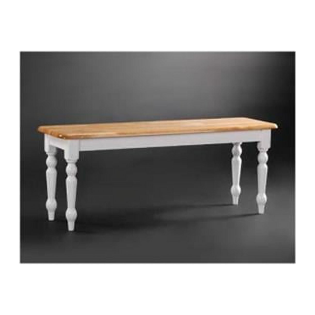 Boraam Farmhouse Dining Bench White And Natural Finish Walmart
