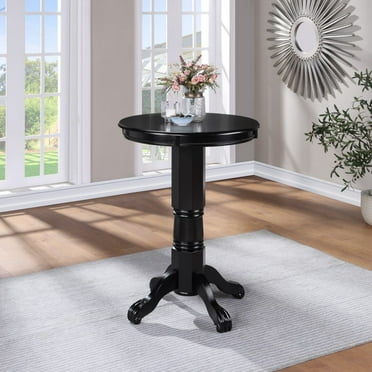 Boraam Florence Contemporary Round Pub Table - Black Finish - New