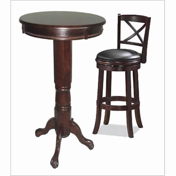 Boraam  Florence Pedestal Pub Table - Cappuccino