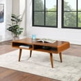 thumbnail image 1 of Boraam Halmstad Rectangular Rubberwood Coffee Table, Rich Walnut, 1 of 8