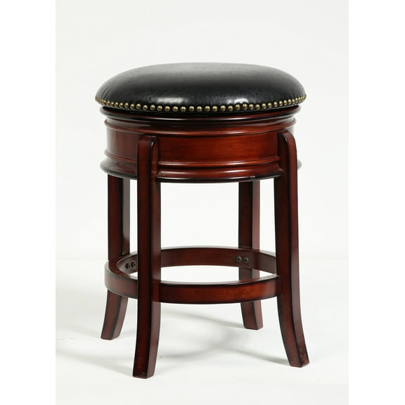 Boraam Hamilton 24 Inch Backless Swivel Counter Stool in Brandy Finish