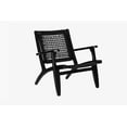 thumbnail image 1 of Boraam Harrison Hexagon Woven Black Rope Accent Chair - Black Finish, 1 of 7