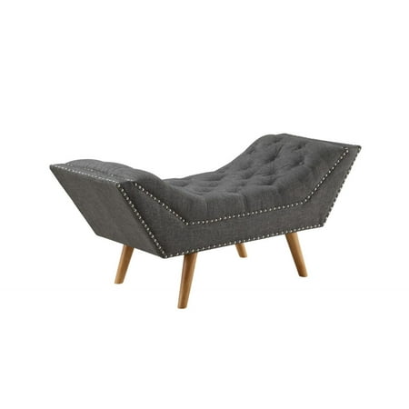 Boraam Jaime Gray Button Tufted Bench