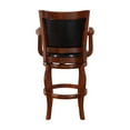 thumbnail image 1 of Boraam Jones 29in. High Back Swivel Wood Bar Stool with Arms - Black/Cherry Finish, 1 of 5