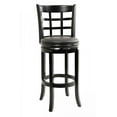 thumbnail image 1 of Boraam Kyoto 29 Inch High Back Swivel Wood Bar Stool with Black Faux Leather Seat, 1 of 2