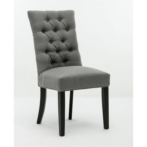 Boraam Michelle Tufted Dining Chair, Set of 2, Gray