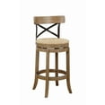 thumbnail image 1 of Boraam Myrtle 29in. X-Back Swivel Wood Bar Stool, Wheat Wire-Brush Finish, 1 of 5