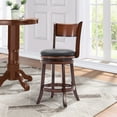 thumbnail image 1 of Boraam Palmetto 24in. High Open Back Swivel Wood Counter Stool, Brandy Finish, 1 of 15