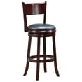 thumbnail image 1 of Boraam Palmetto 29in. High Open Back Swivel Wood Bar Stool - English Tudor Finish, 1 of 11